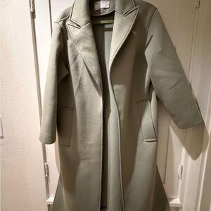 Lightweight Scuba Coat in Sage Green